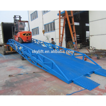 Portable movable model hydraulic yard ramp